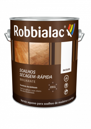 Robbialac Verniz Pavimentos Soalhos Secagem Rápida Brilhante